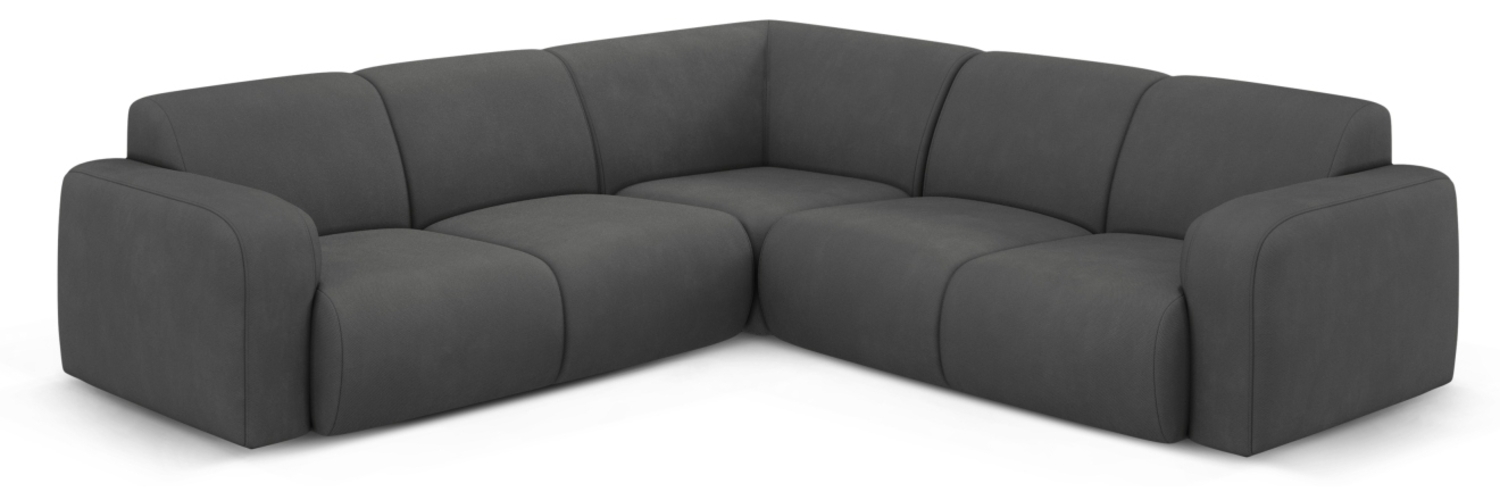 Micadoni Ecksofa Molino 5-Sitzer Chenille Rebel Dunkelgrau Bild 1