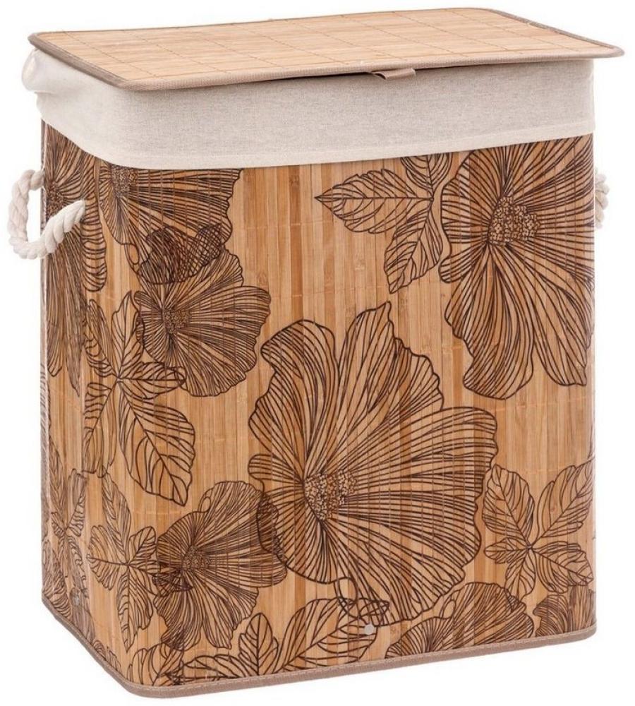 Wäschesammler BAMBOO mit Blumen-Motiv, 60 L Bild 1