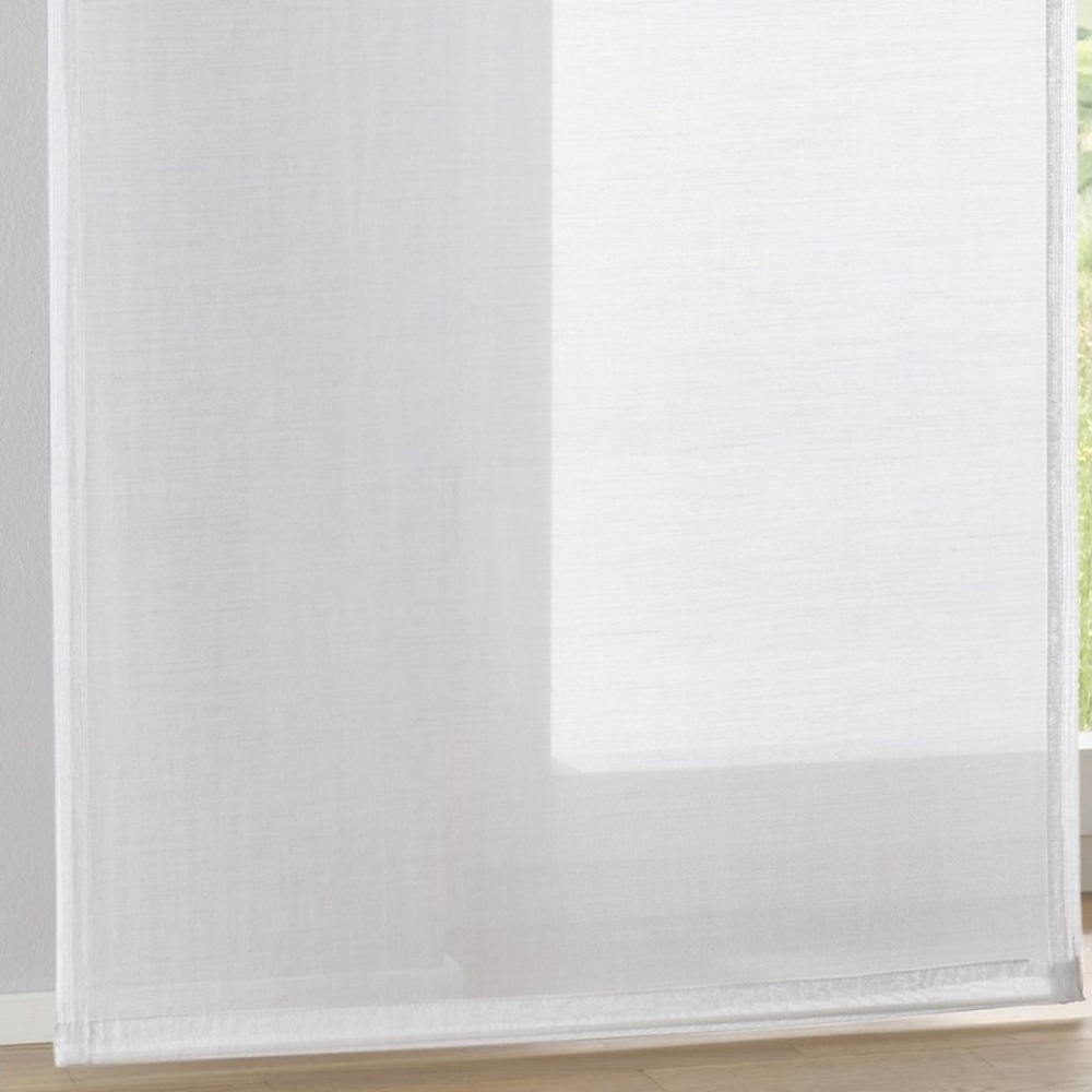 Kutti Schiebegardine Enya-Uni, Paneelwagen (1 St), halbtransparent, Ausbrenner, einfarbig Flächenvorhang modern Bild 1