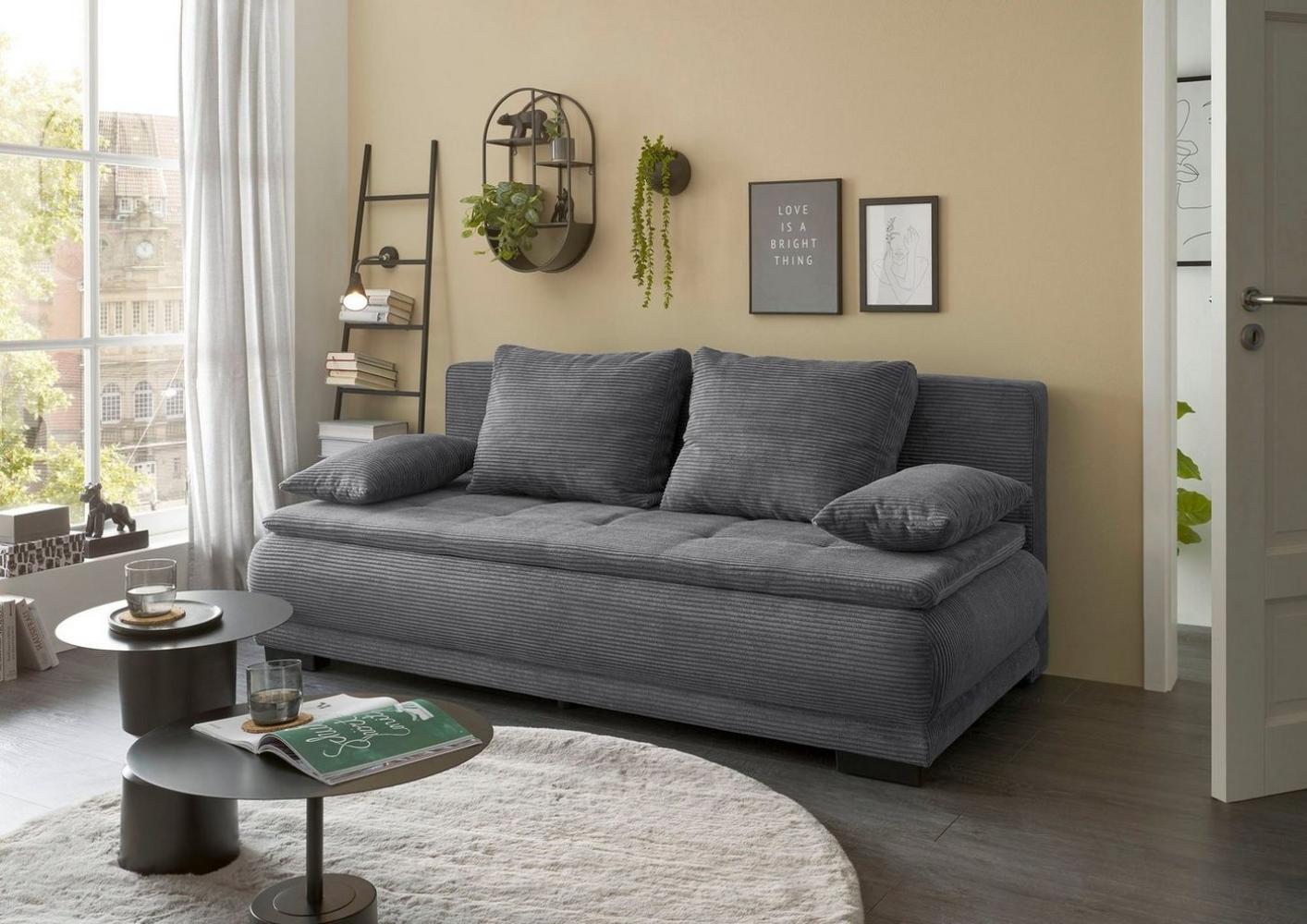 ED EXCITING DESIGN Schlafsofa Loreen, 2 Teile, frei stellbar, Bettkasten, Schlaffunktion, mit Rücken- & Armlehnkissen Bild 1