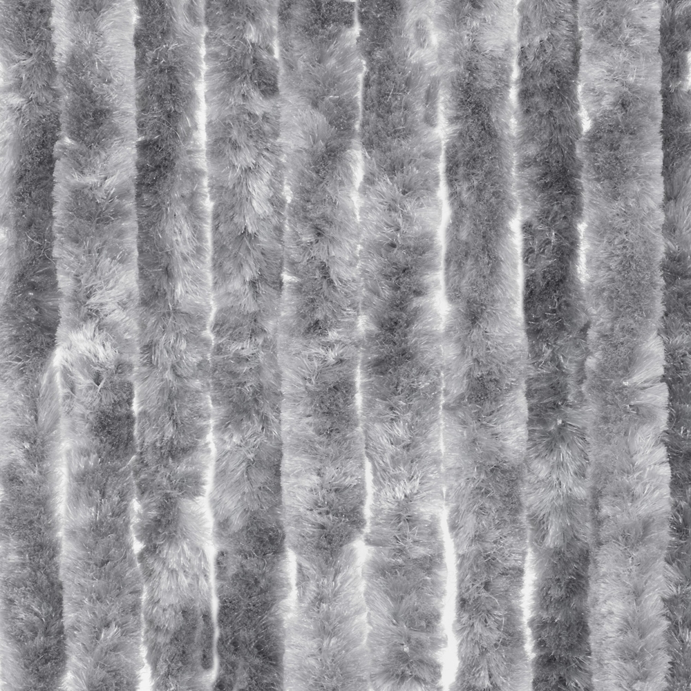 Moritz Flauschvorhang aus Chenille 56 x 185 cm grau Türvorhang als Fliegenschutz Insektenschutz für Camping Wohnwagen Bild 1