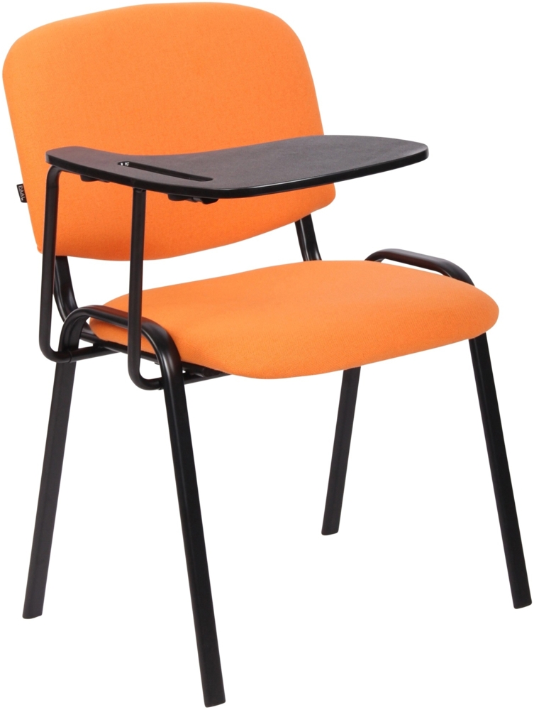 CLP Stuhl Ken mit Klapptisch Stoff mit gepolsterter Sitzfläche,orange Bild 1