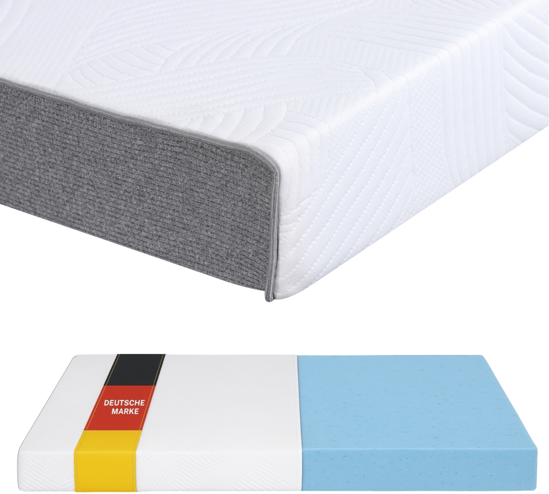 ARENSBERGER LINA, Gelschaum Matratze 90x200 cm – 11 cm NANOCELL® Gel-Schaum – H3 Härtegrad – Atmungsaktiv – Abnehmbarer Bezug 240g/m² Bild 1