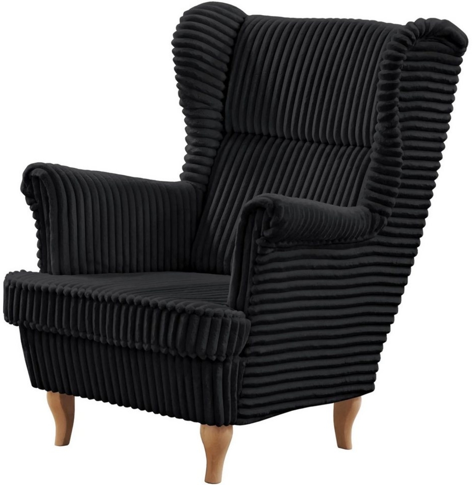Beautysofa Sessel Moderner, bequemer, weicher, eleganter Sessel FELIX (Holzbeine, Farbe: Buche, Weiß oder Wenge – Ihre Wahl) Bild 1