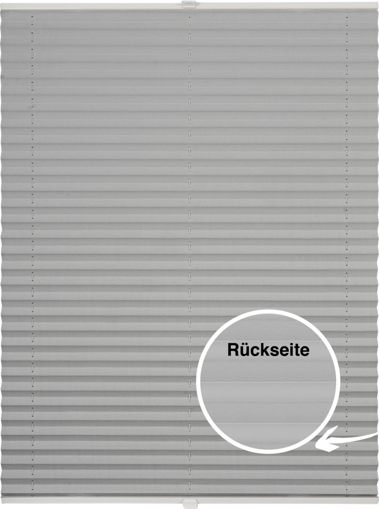 ondeco Plissee Thermo für Fenster innen, Montage in Glasleiste mit Spannschuh, Sonnenschutz-Rollo, Lichtschutz und blickdicht, leichte Verdunkelung, Silber, B): 111-120 cm, H): 40-100 cm Bild 1