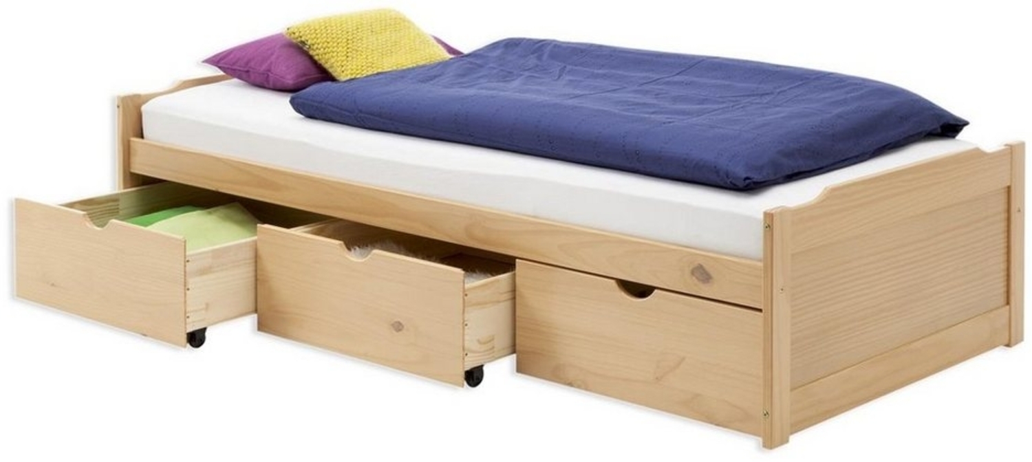 IDIMEX Funktionsbett MIA, Bett mit Stauraum Jugendbett Funktionsbett Gästebett Tagesbett Kinderb Bild 1