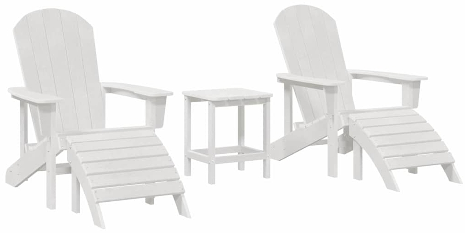 vidaXL Garten Lounge Möbel 3 pcs Weiß 38 x 38 x 46cm Plastik 3335846 Bild 1