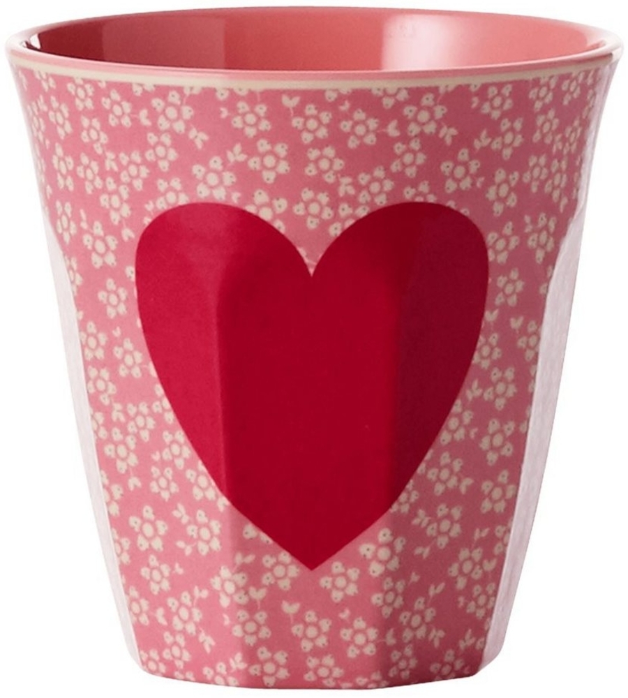 Rice Melamin Becher Heart Two Tone Medium Bild 1