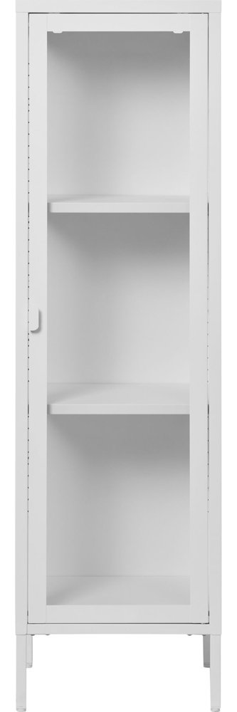 Slim Vitrine, 1 Glastür, Stahl, weiß, 40 x 35 x 140 cm Bild 1