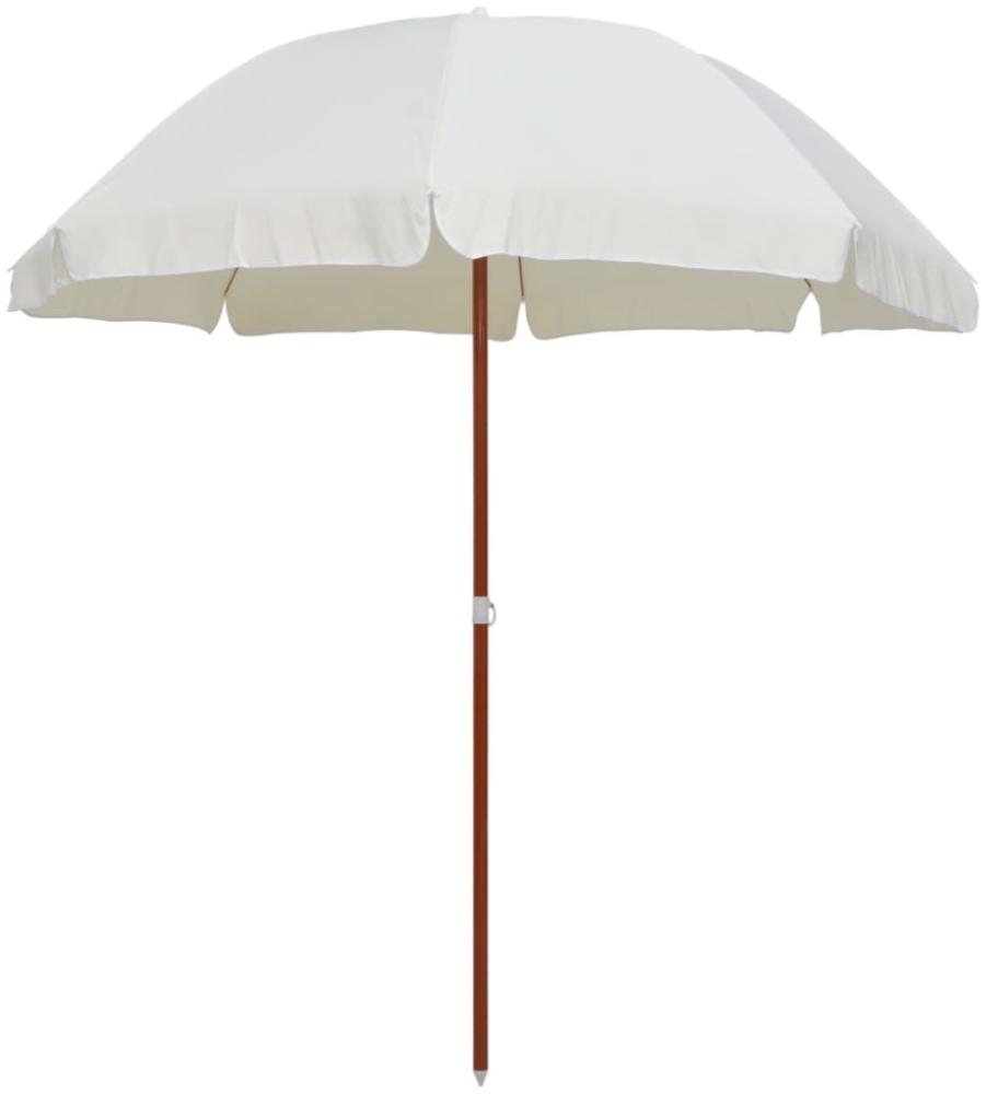 vidaXL Sonnenschirm mit Stahl-Mast 240 cm Sandweiß 47799 Bild 1