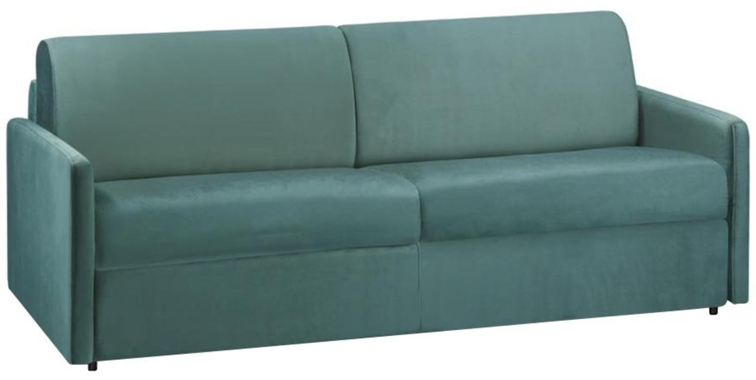 Schlafsofa 4-Sitzer Samt CALIFE - Minzgrün - Liegefläche: 160 cm - Matratzenhöhe: 18 cm Bild 1