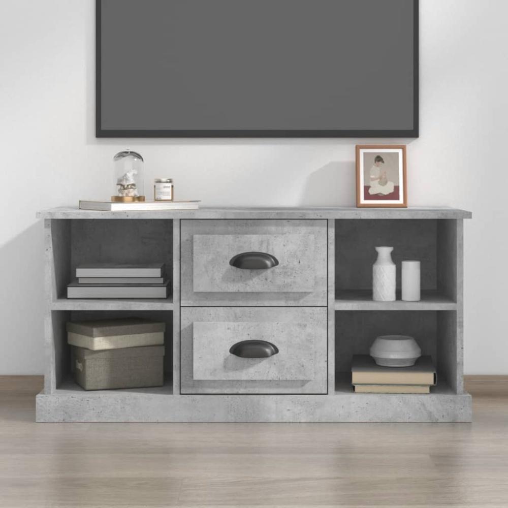 vidaXL TV-Schrank Betongrau 99,5x35,5x48 cm Holzwerkstoff 816276 Bild 1