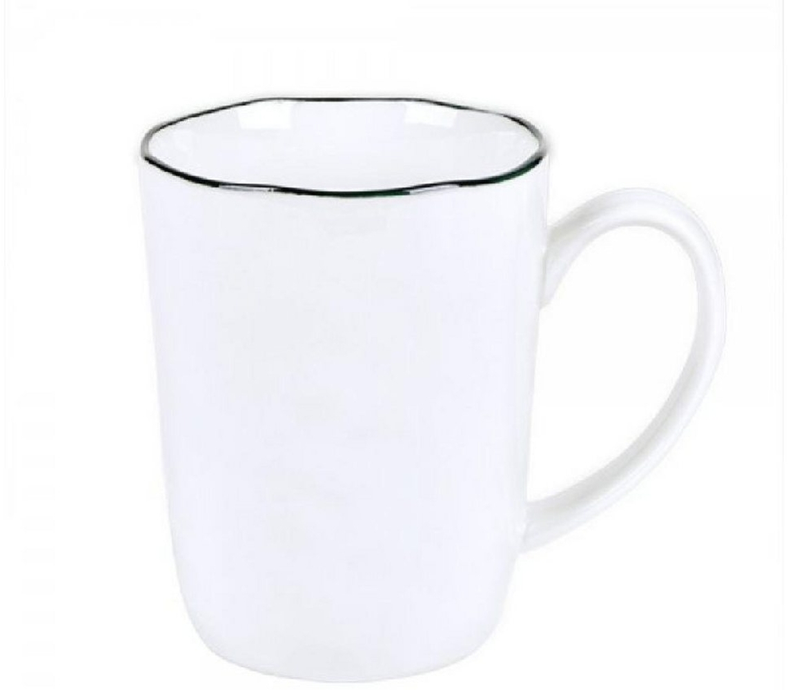 Lambert Tasse Henkelbecher Piana Weiß Rand Grau Bild 1