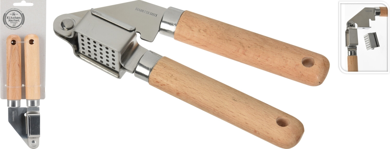 Knoblauchpresse mit Holzgriff KITCHEN MARKET Bild 1