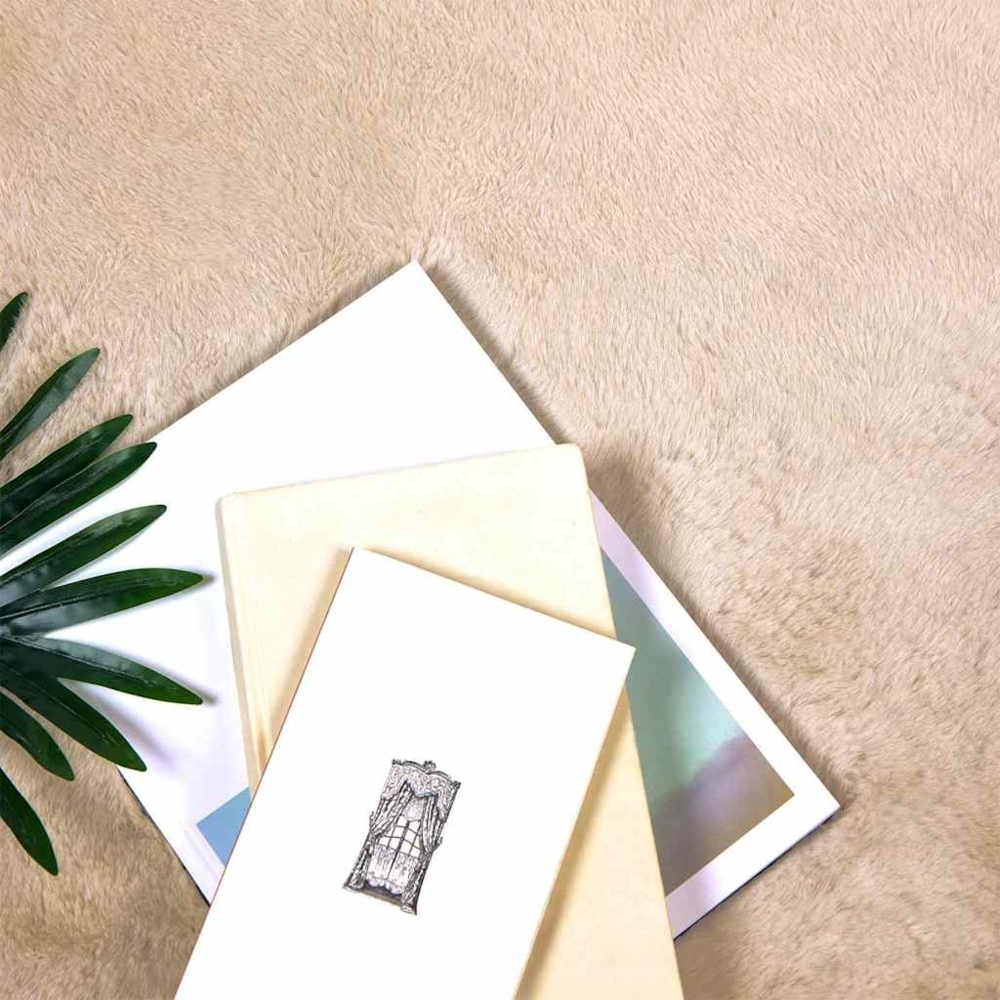 vidaXL Kunstfell Hasen Teppich Beige 120x170 cm Polyester 42021636 Bild 1