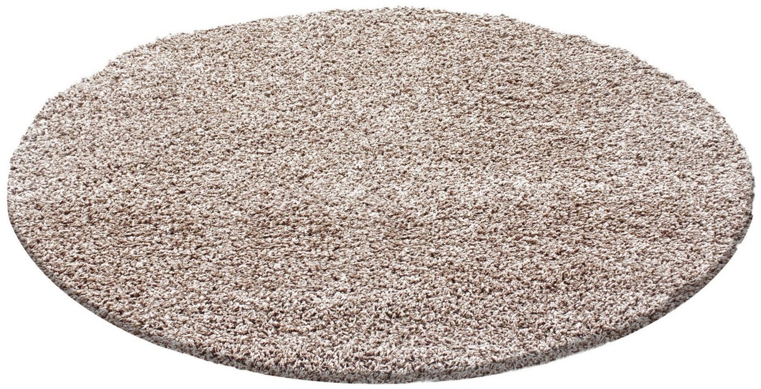 Carpettex Hochflor-Teppich Unicolor - Einfarbig, Rund, Höhe: 50 mm, Teppich Einfarbig Shaggy 50 mm Florhöhe Langflor Teppich Wohnzimmer Bild 1