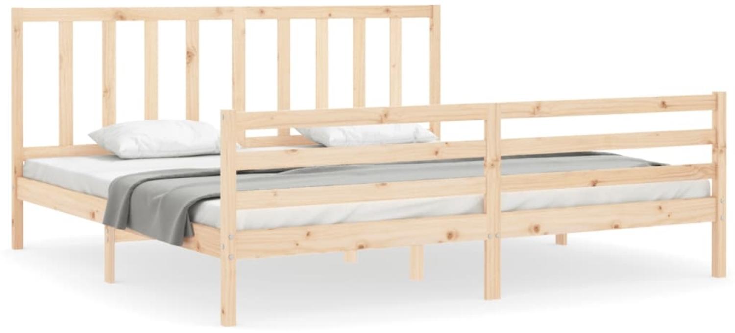vidaXL Massivholzbett ohne Matratze 200x200 cm Kiefer 3193876 Bild 1