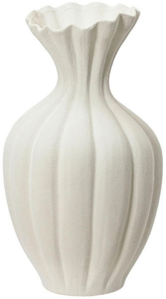 Kaemingk Bodenvase KORAL, H 40 cm, Weiß, Steingut (1 St) Bild 1