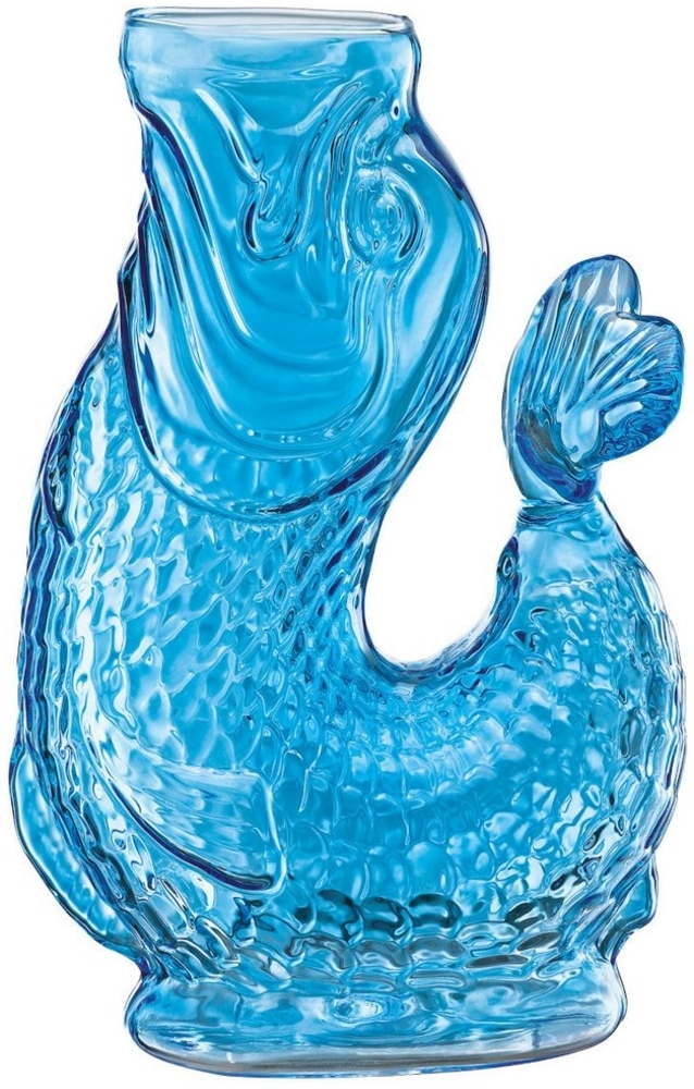 Glaskaraffe Karaffe Krug Kanne Gluckert beim Ausgießen 1L cilio NEMO blau 291322 Bild 1