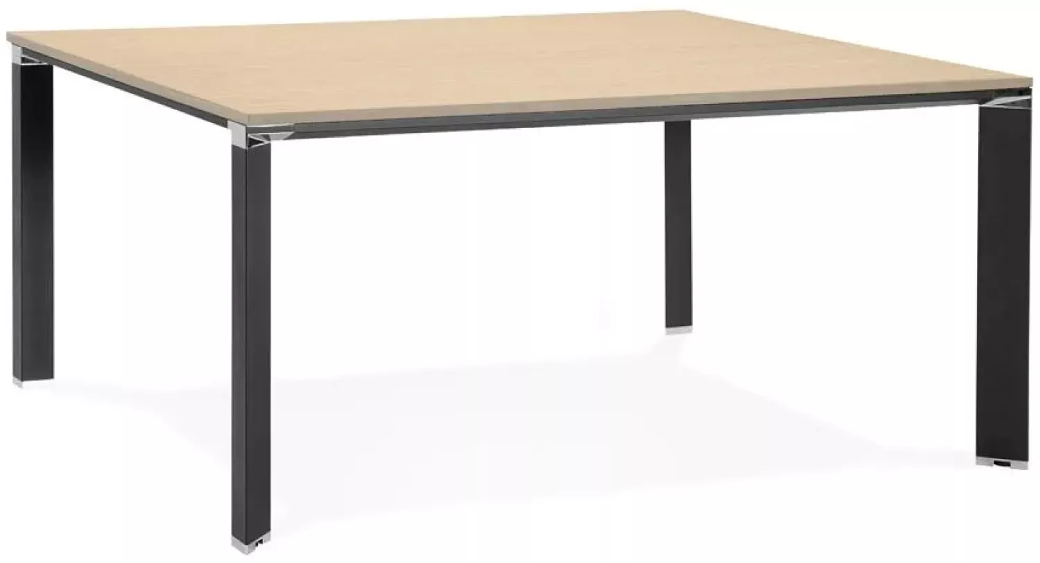 Kokoon Design Schreibtisch Efyra Holz Natur und Schwarz 160 cm Bild 1