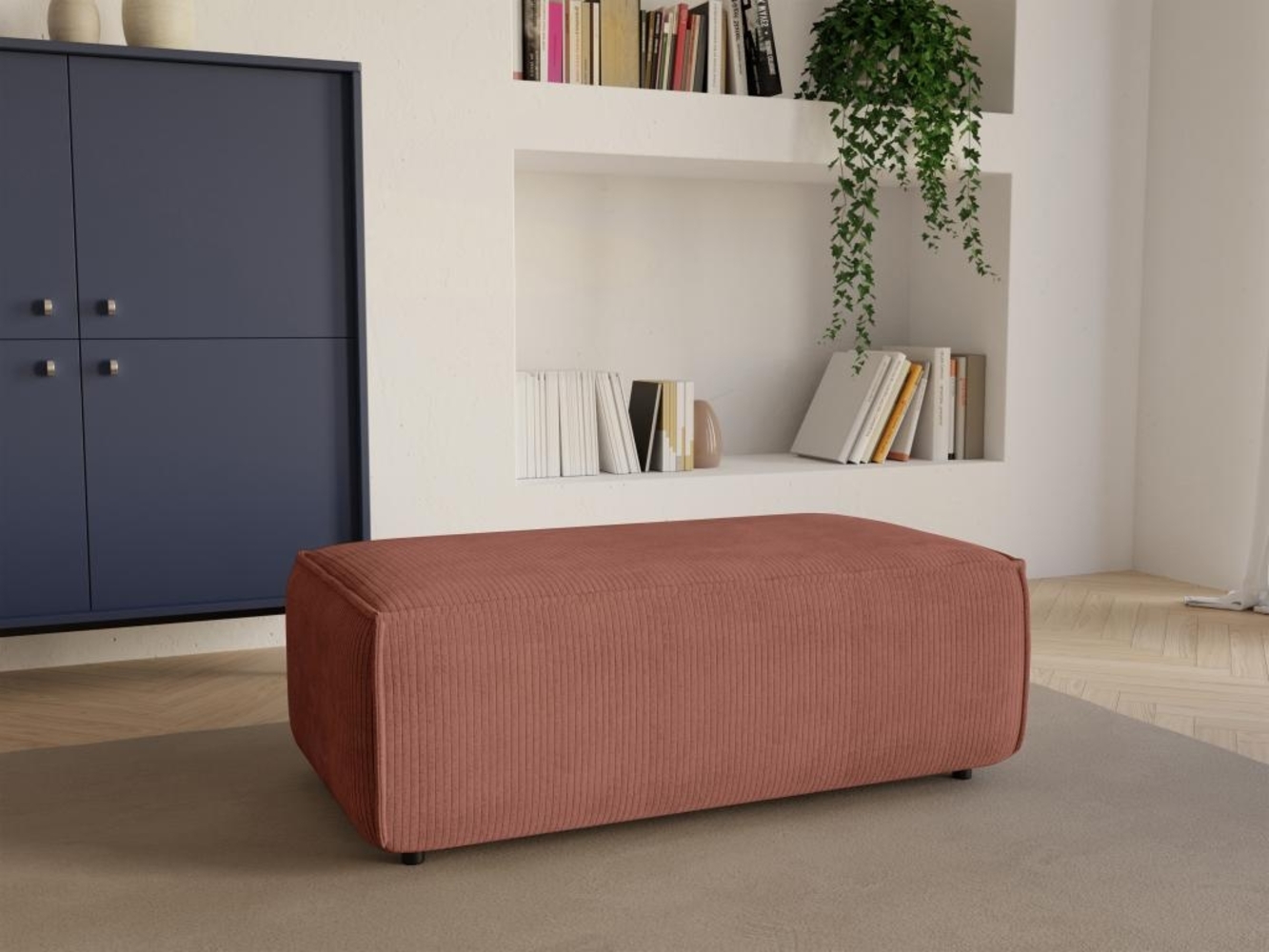 Vente-unique - Hocker - Cord - Rosa - AMELIA Bild 1