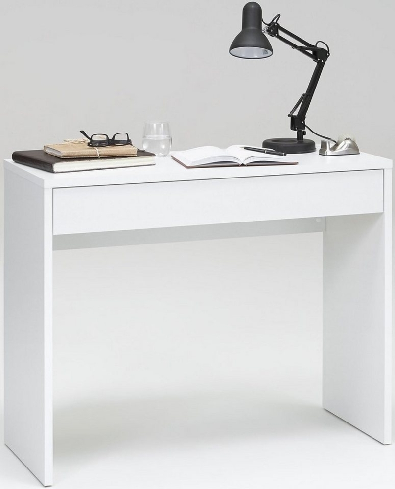 FMD Möbel - CHECKER 1 - Konsole/Schreibtisch - melaminharzbeschichtete Spanplatte - weiß - 100 x 80 x 40cm Bild 1