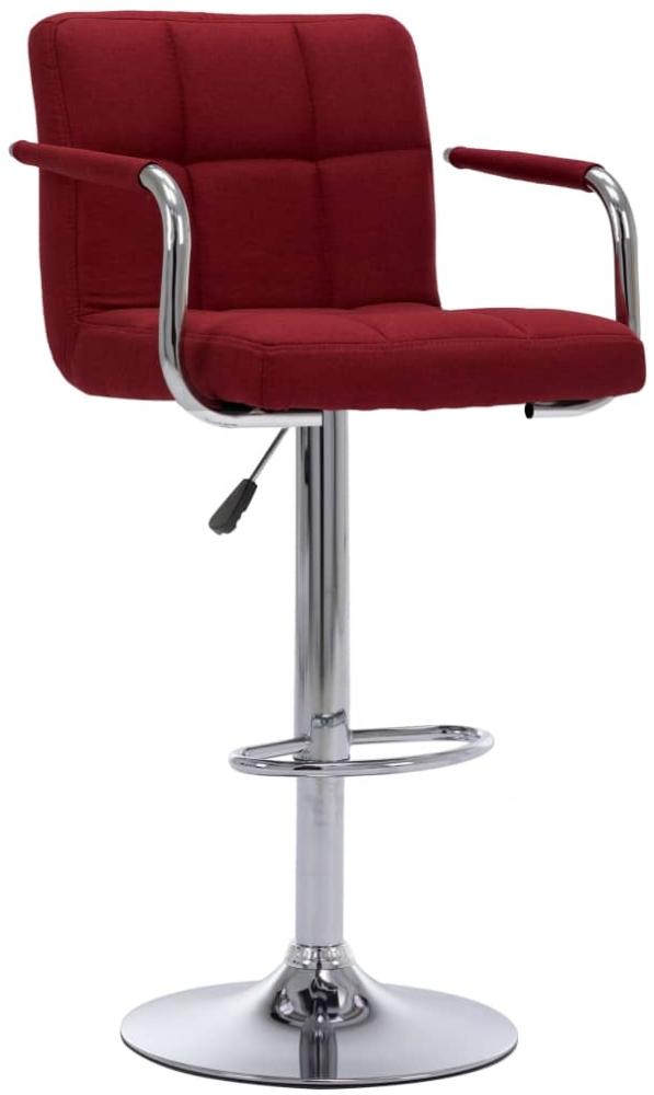 vidaXL Barhocker 2 Stk. Weinrot Stoff [283427] Bild 1