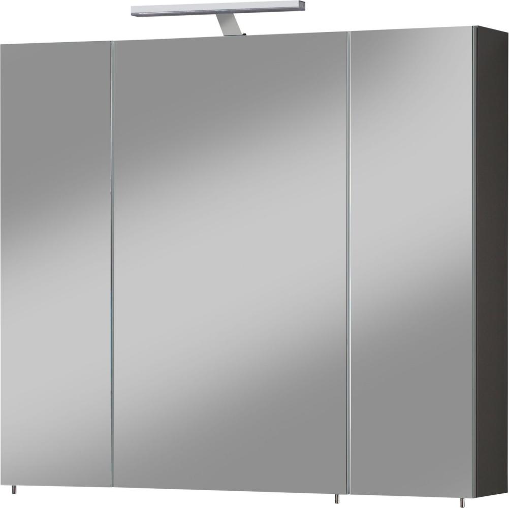 welltime Spiegelschrank Torino Breite 80 cm, 3-türig, LED-Beleuchtung, Schalter-/Steckdosenbox Bild 1