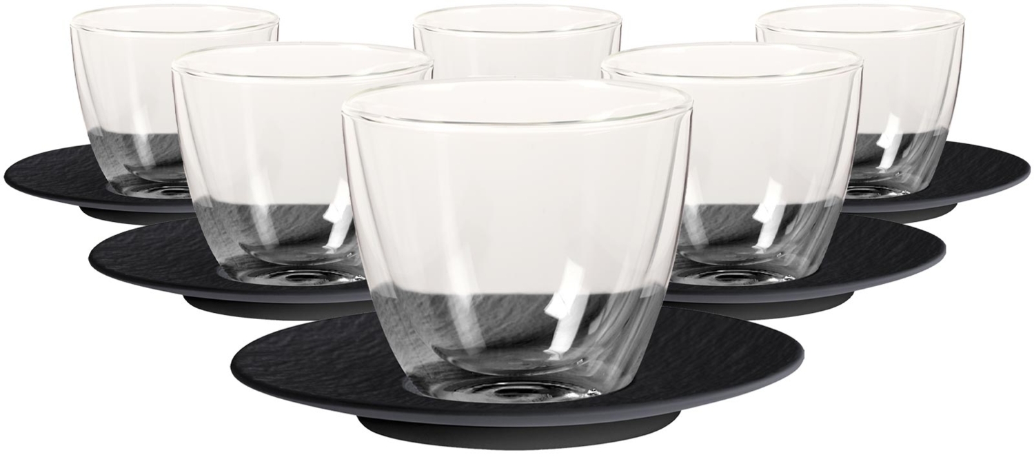 Villeroy & Boch Manufacture Rock Café au Lait-Set schwarz 6er Set Bild 1