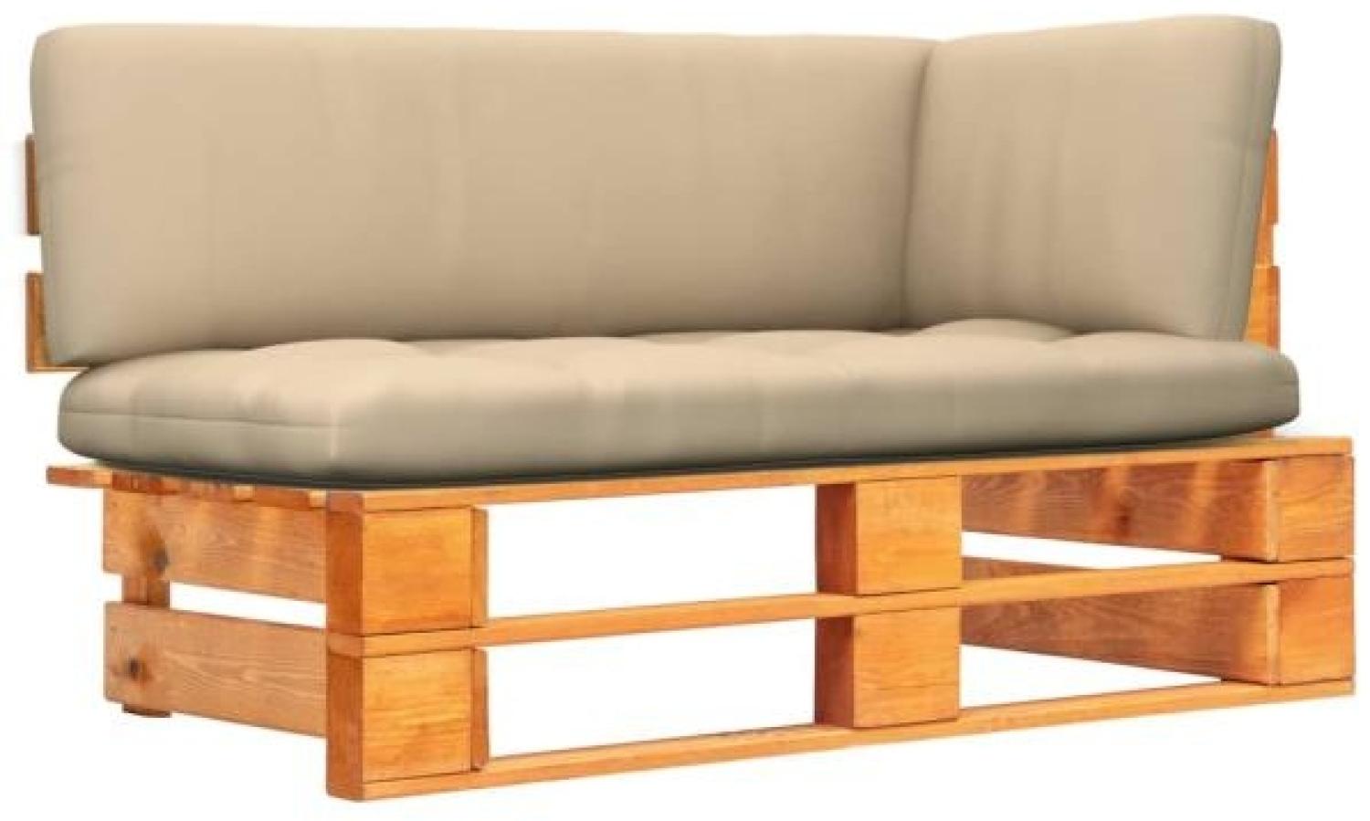 vidaXL Garten-Ecksofa aus Paletten Honigbraun Kiefernholz Imprägniert 3066592 Bild 1