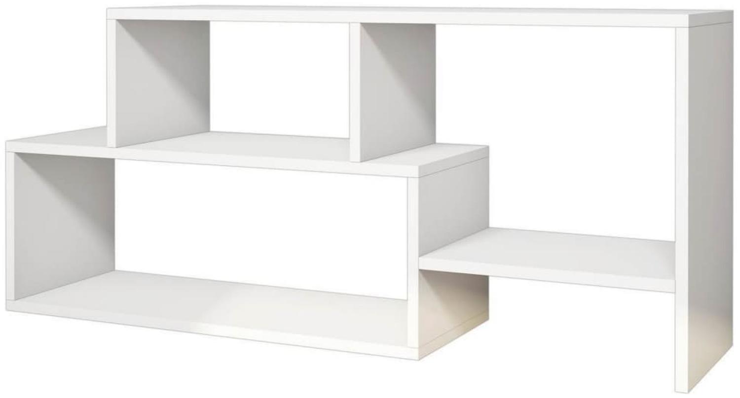 Homemania TV-Schrank Clover 121,8 x 29,5 x 53,8 cm Weiß Bild 1