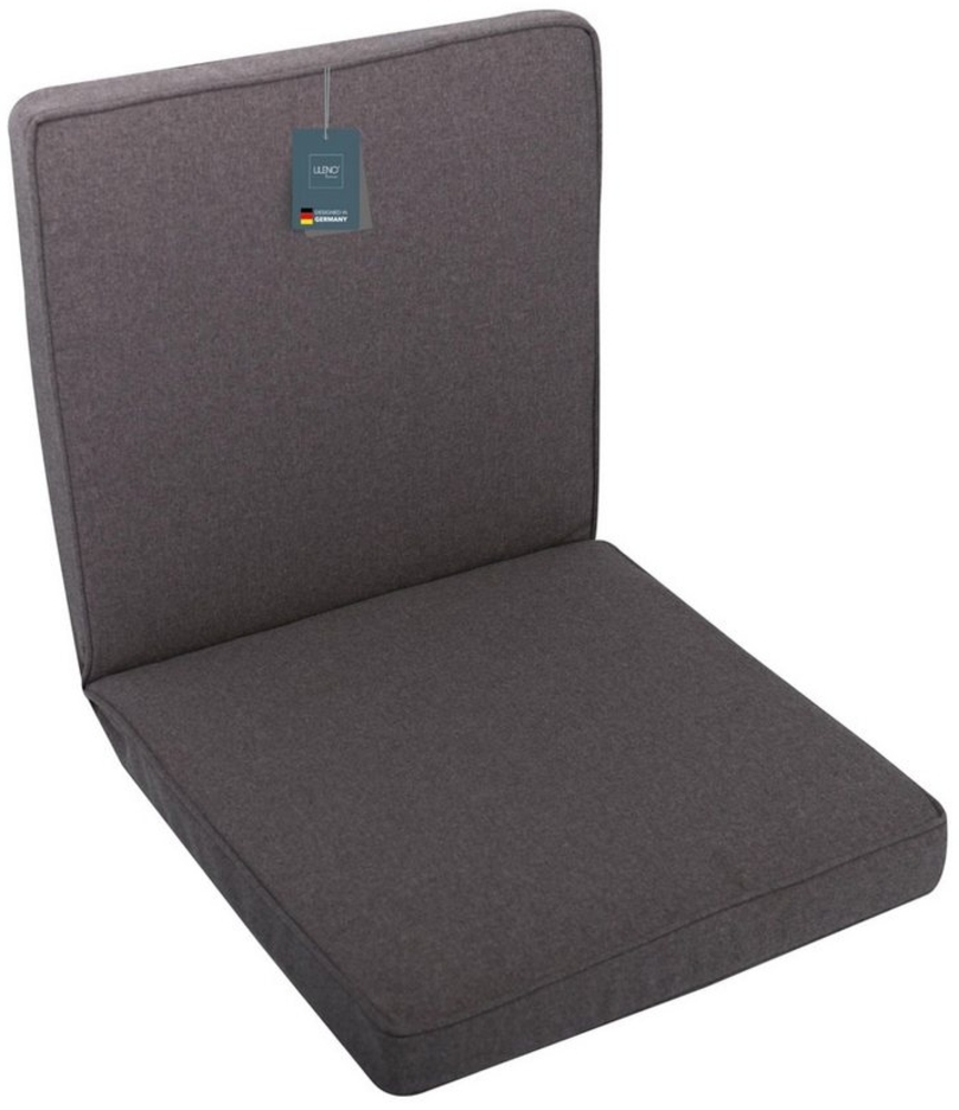 LILENO HOME Polsterauflage Niedriglehner, bequeme Sitzauflage für Gartenmöbel, Stuhlkissen, (1er Set), Gartenstuhl Auflage in Anthrazit, Sitzpolster waschbar Bild 1