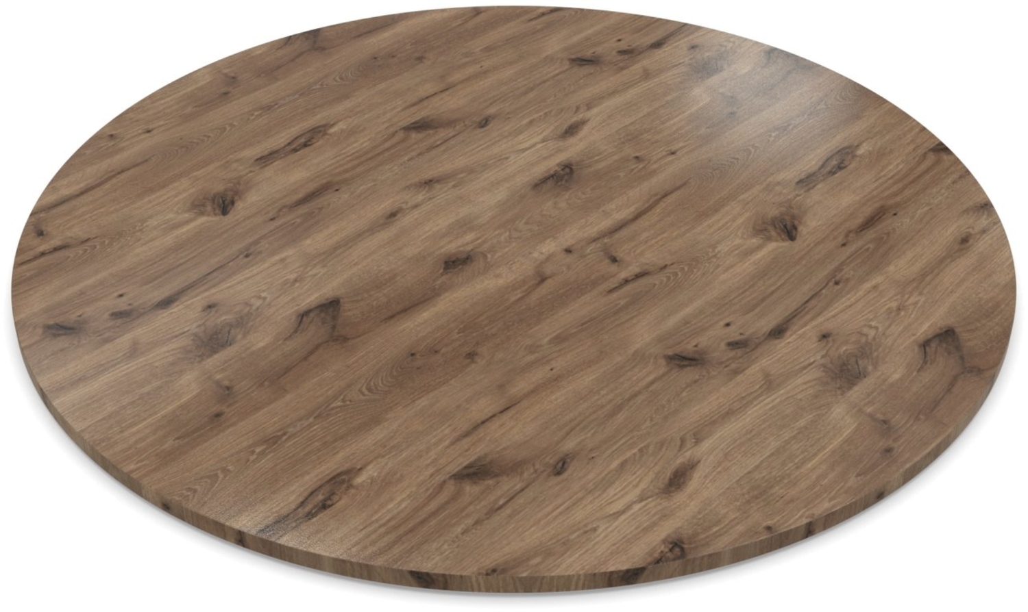 Dekor Spanplatte 19mm Tischplatte rund melaminharzbeschichtet Eiche Castell mit ABS Kante - Größe 60 x 60 cm - Höhe 1,9 cm - Farbe Eiche Castell Bild 1
