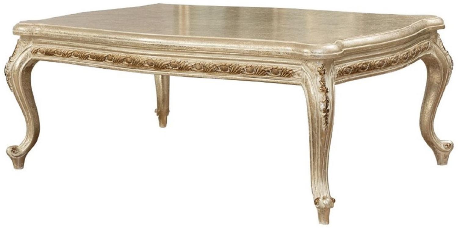 Casa Padrino Luxus Barock Couchtisch Antik Gold - Prunkvoller Massivholz Wohnzimmertisch im Barockstil - Barock Wohnzimmer Möbel - Edel & Prunkvoll Bild 1