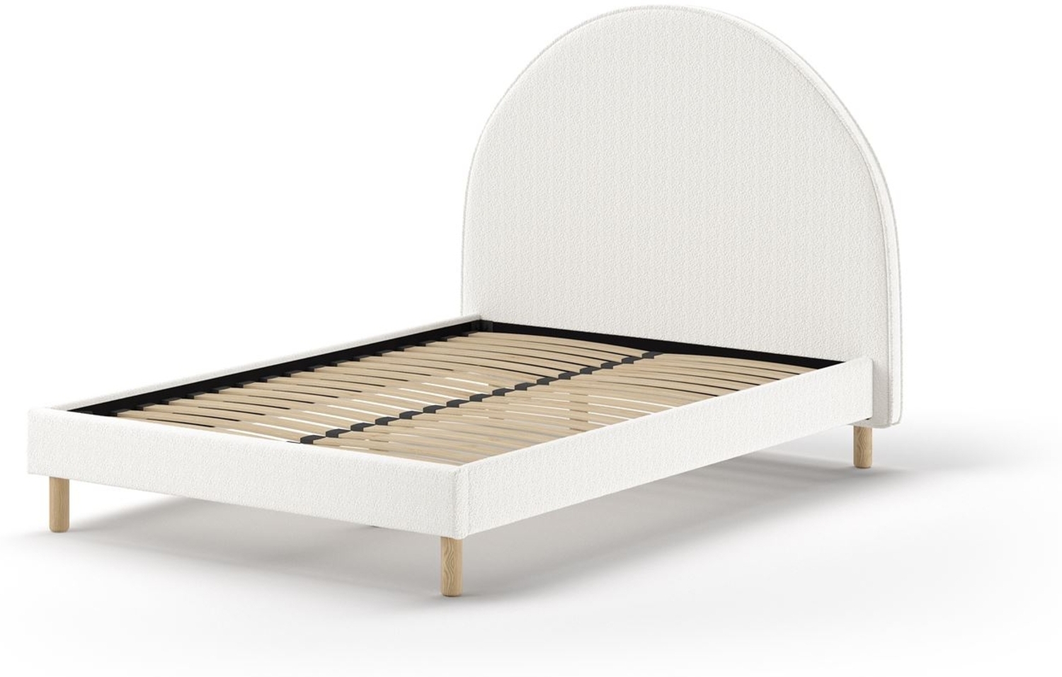 Polsterbett Karlotta 147x212x132 Einzelbett Holzwerkstoff Weiß Bild 1