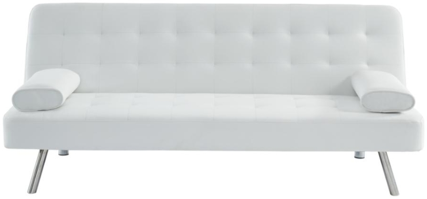 Vente-unique - Schlafsofa Klappsofa - Kunstleder - Weiß - MICHELLE II Bild 1