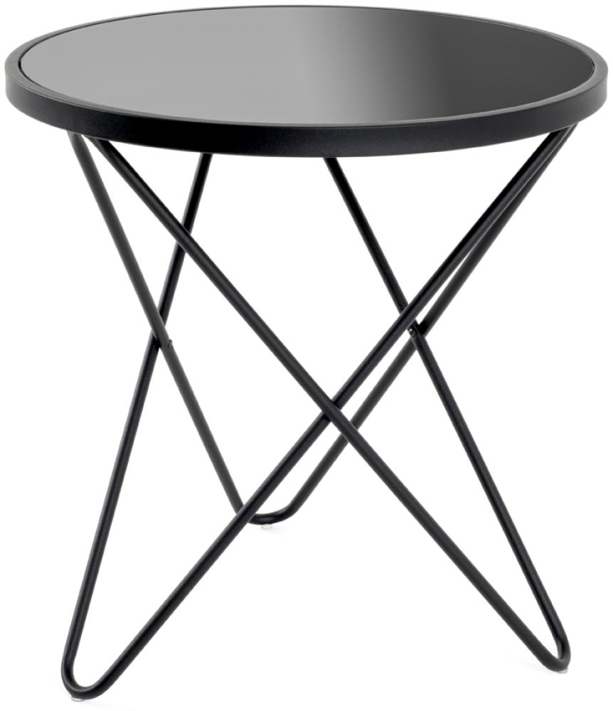 Beistelltisch in Schwarz aus Stahlrohr, SHG 5 mm - 56cm (H) Bild 1