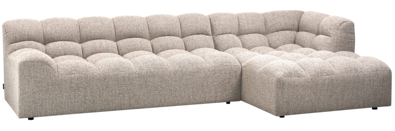 Chaiselongue Allure aus Melange-Stoff Rechts, Natur Bild 1