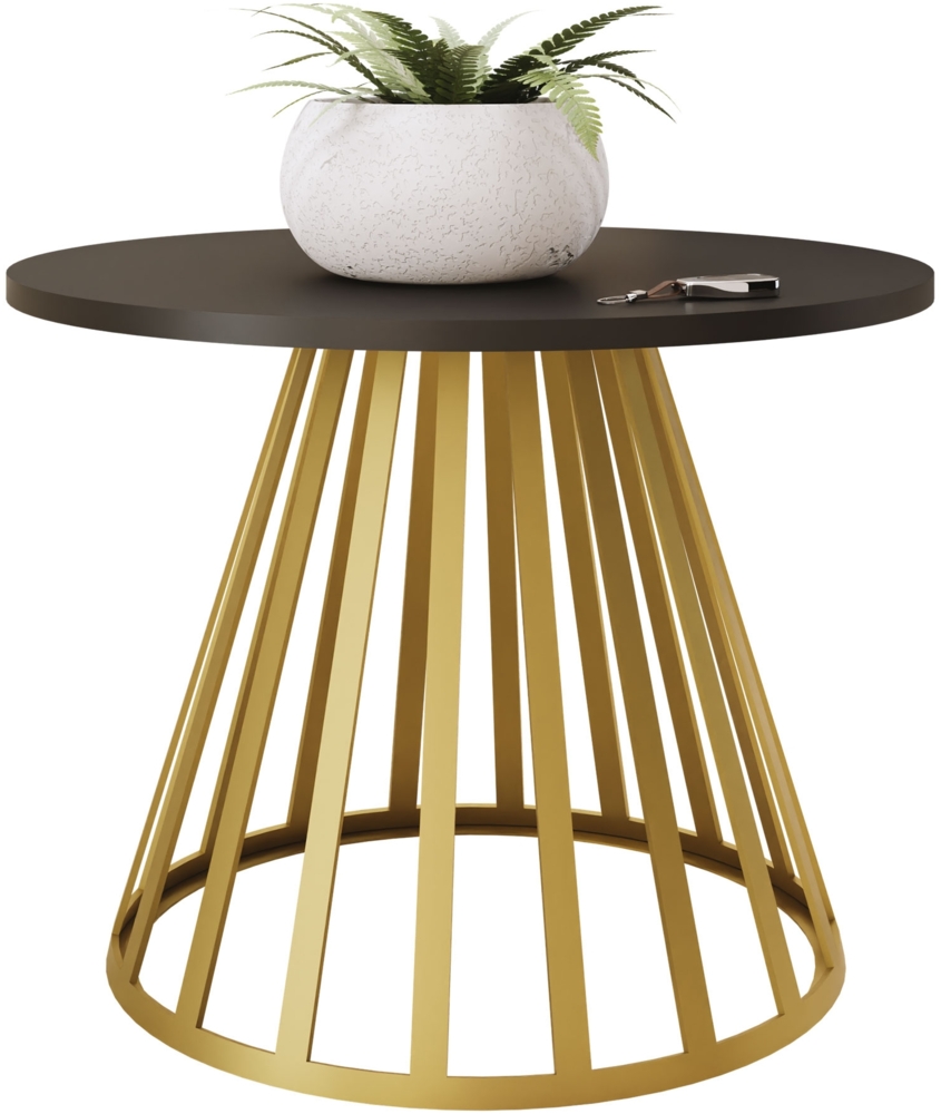 Couchtisch Montok Mini, Beine aus Stahl (Farbe: Gold / Schwarz) Bild 1