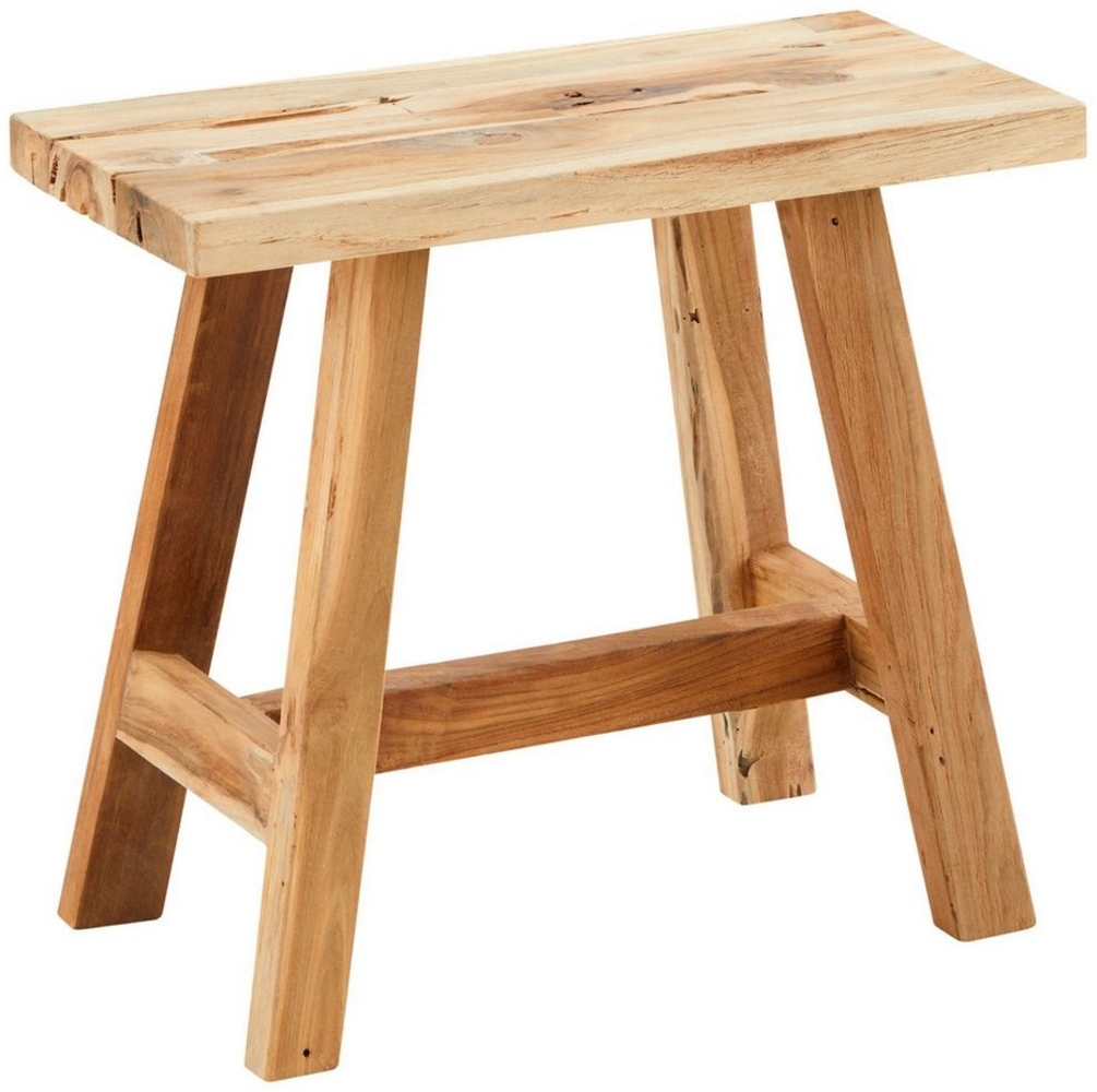 IDIMEX Sitzhocker RANGUN, Hocker Sitzhocker Beistellhocker Massivholz - Teak Natur Bild 1