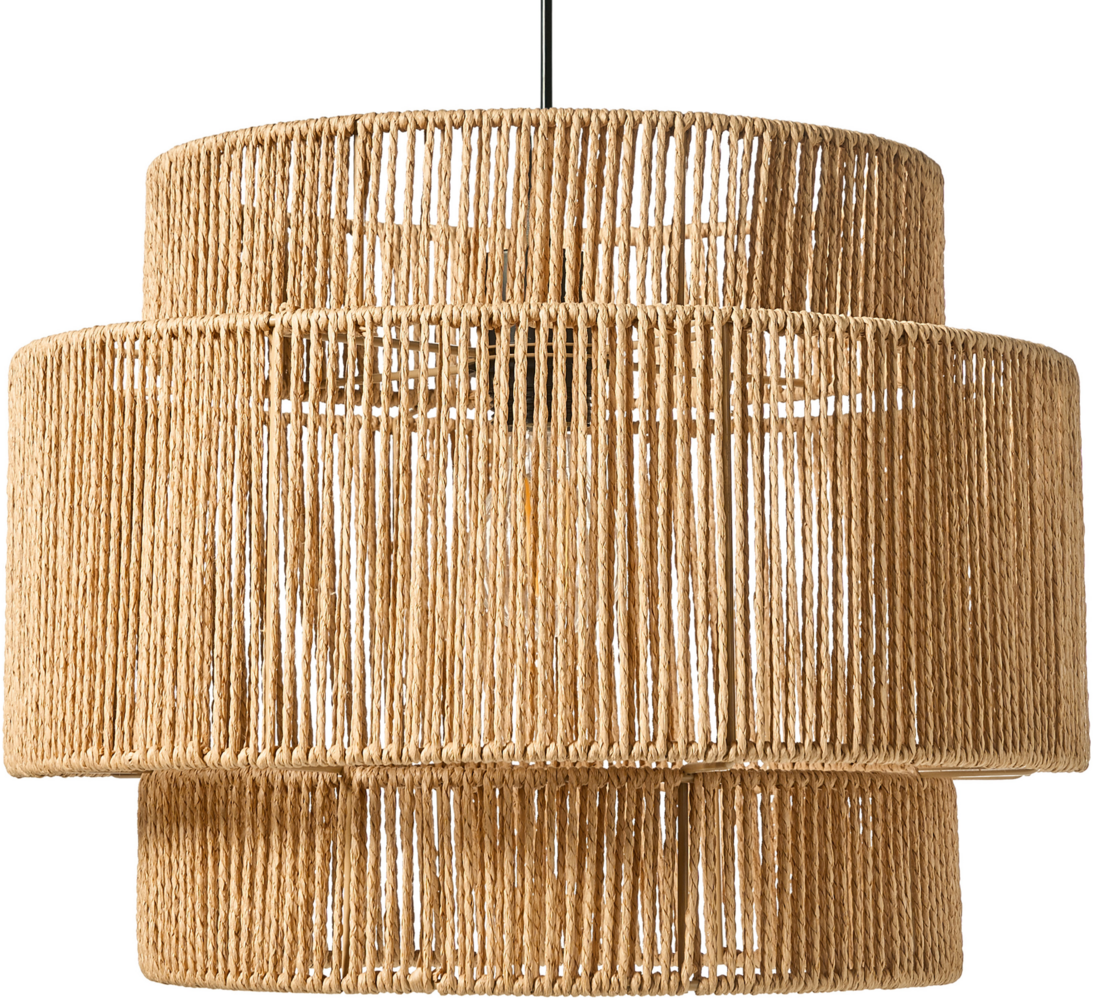 Hängeleuchte WOKIRO Papierschnur Naturfarben Bild 1