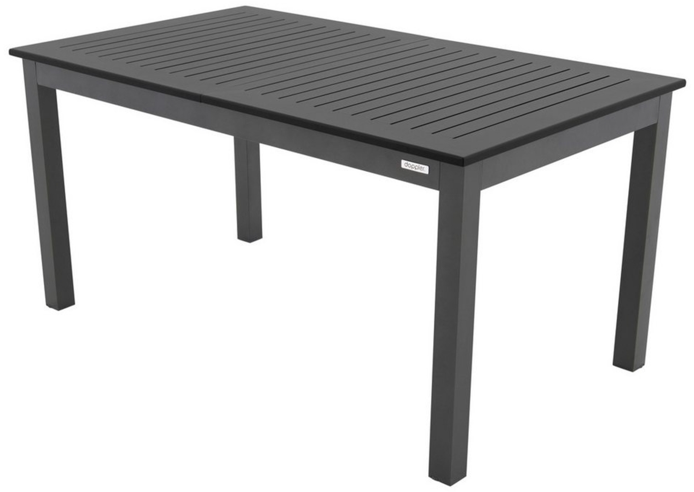 Doppler ausziehbarer Aluminium-Gartentisch / Ausziehtisch "Expert", anthrazit / schwarz, 150 / 210 x 90 cm (L x B) Bild 1