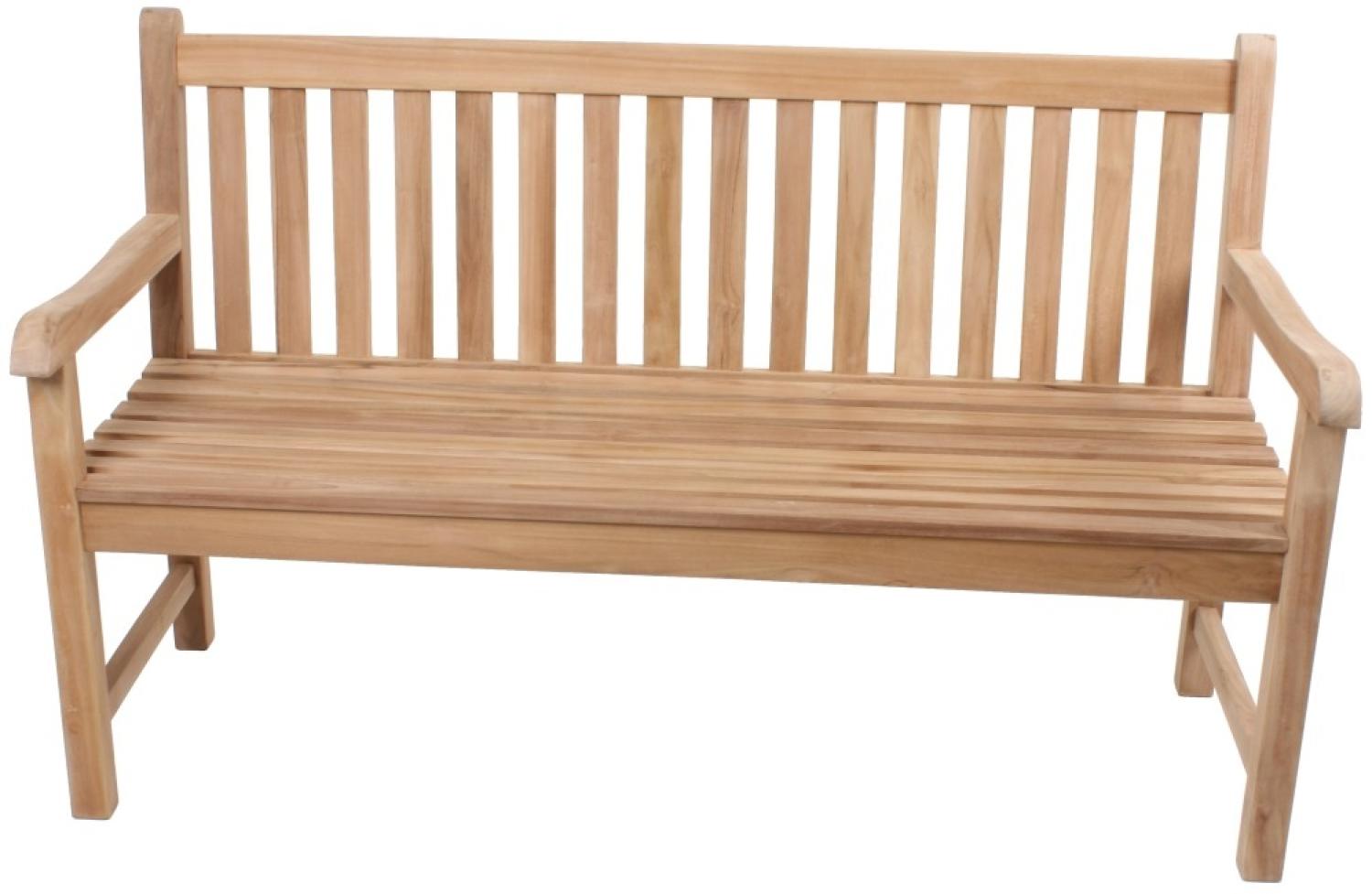 Gartenbank Solo aus Teak, B-Grade, naturbelassen Bild 1