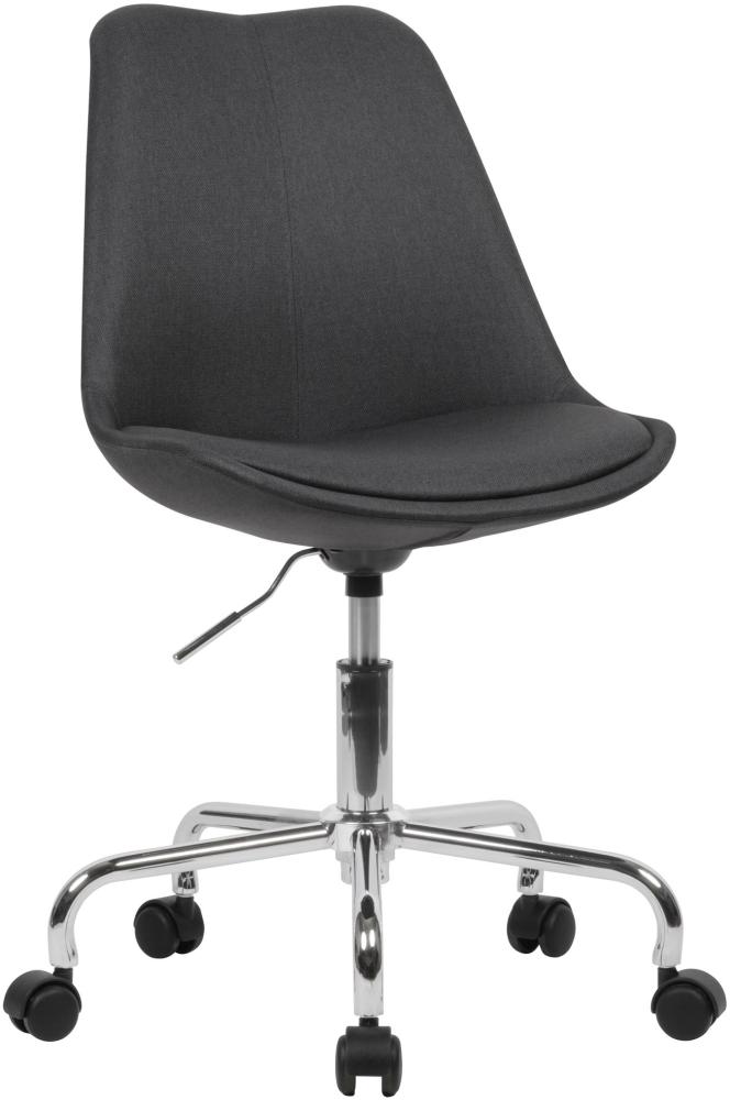 Kadima Design Schalenstuhl "Meschio" für Homeoffice, 360° Drehfunktion, max. 110 kg Belastung. Schwarz, Material: Stoff, 65x65x94 cm Bild 1