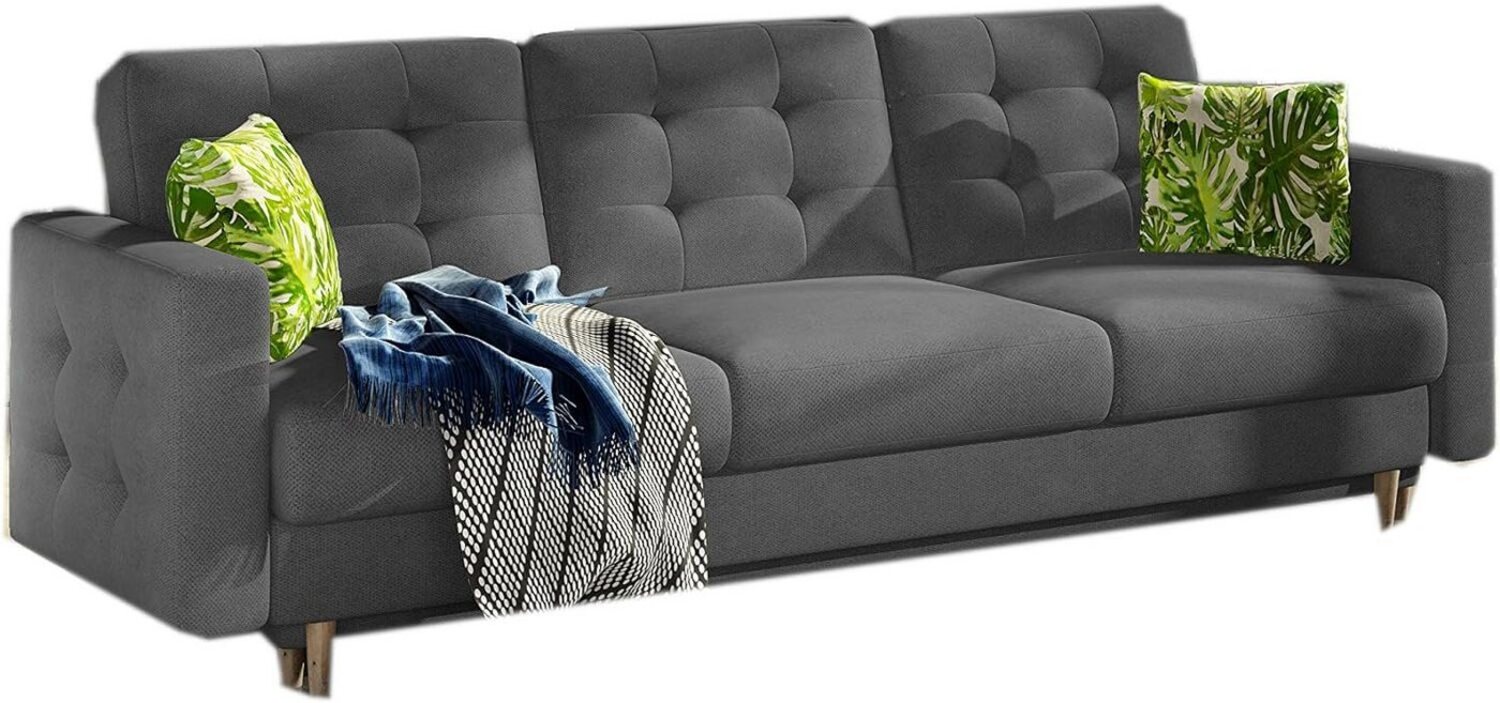 MOEBLO Schlafsofa ASLAN, Sofa Couch Polstergarnitur Wohnlandschaft Polstersofa, mit Schlaffunktion und Bettkasten Bild 1