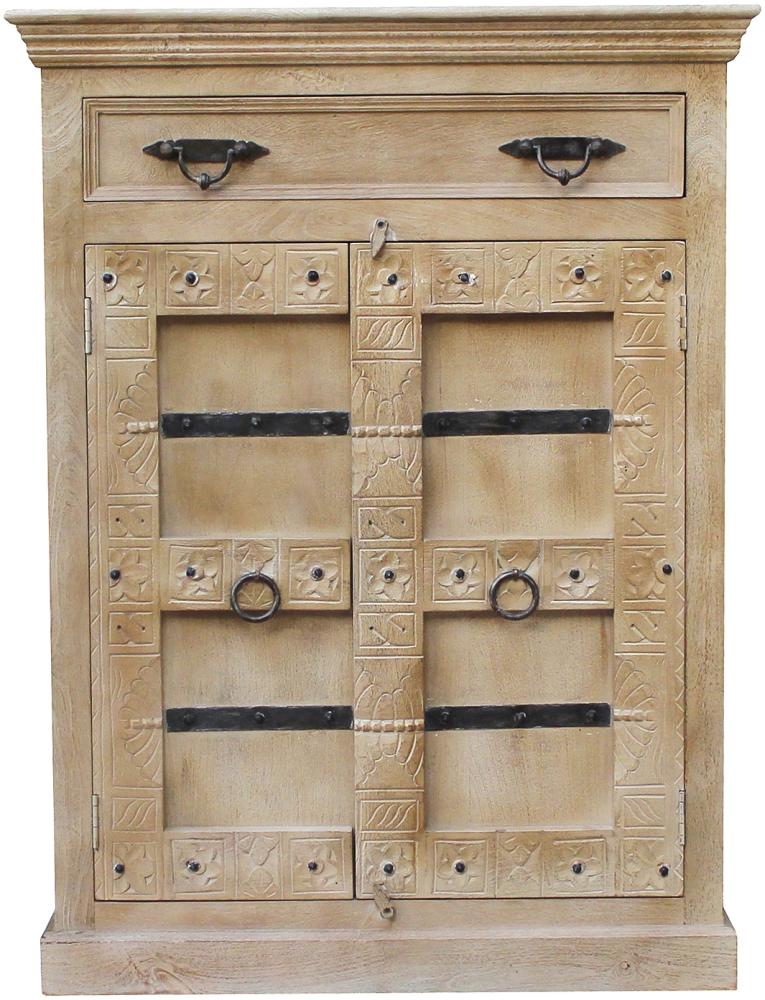 Highboard Daipur Mangoholz natur Kommode Sideboard Wohnzimmer Esszimmer Schrank Bild 1