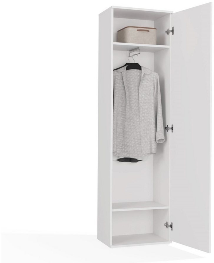 TOPESHOP Garderobenschrank Garderobenschrank mit Spiegel Vielseitig Ideal für Halle & Wohnraum Bild 1
