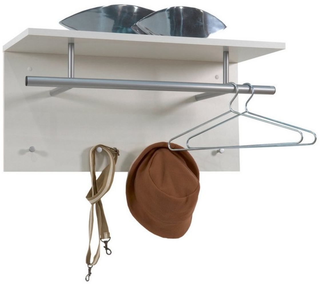 Wandgarderobe Garderobenhaken Wandpaneel Kleiderständer SPOT Weiss Bild 1