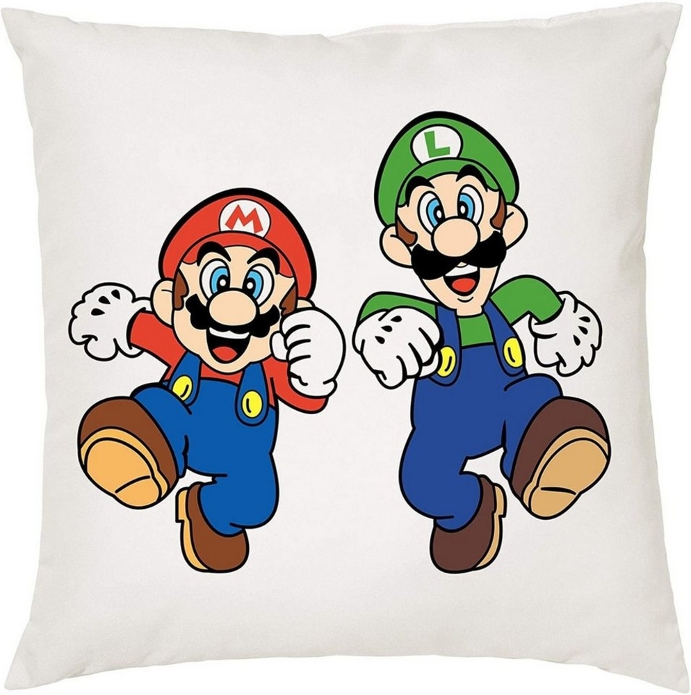 Youth Designz Dekokissen Mario & Luigi Kissen 40x40cm mit Füllung Zierkissen Dekokissen, mit modischem Print Bild 1