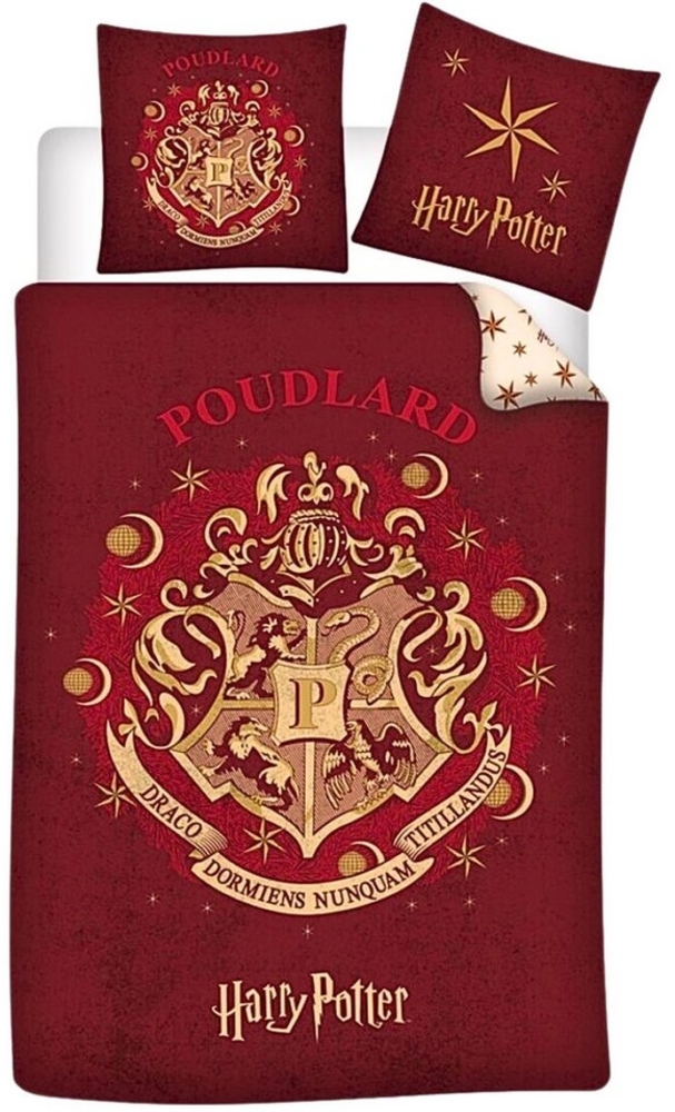 Harry Potter Kinderbettwäsche POUDLARD, Baumwolle, 2 teilig, Wendebettwäsche 135-140 x 200 cm Bild 1